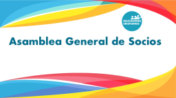 Banner Asamblea General de Socios con Logo